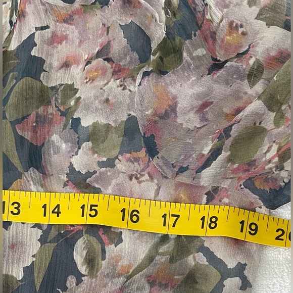 Sundance province rose silk dress bohemian floral watercolor long sleeve dress S - Picture 8 of 11